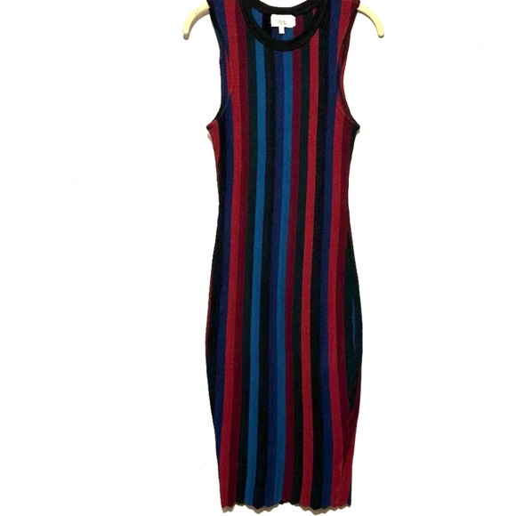 Milly Chevron Vertical Stripe Dress RTR S sleeveless bodycon - Picture 1 of 5